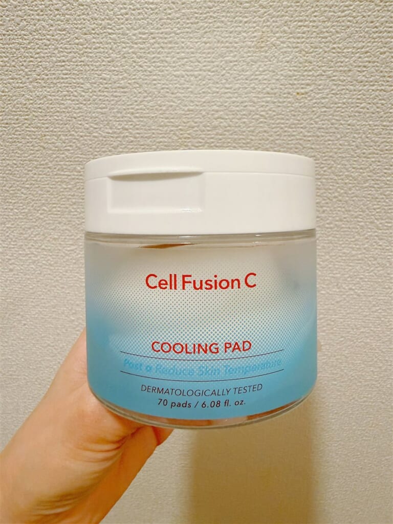 Cell Fusion C ポストアルファ クーリングパッド 70枚入りの容器